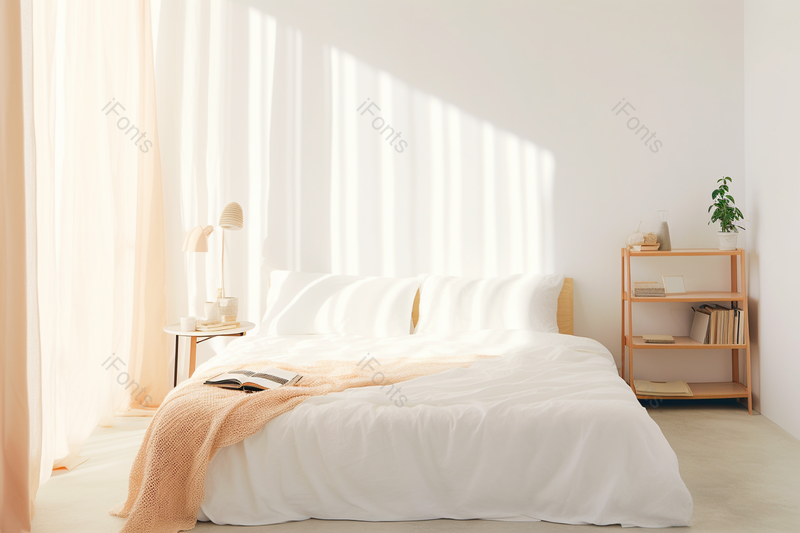 充满阳光的卧室空间生活摄影,高清,摄影图,摄影图片,图片大全,摄影图免费下载